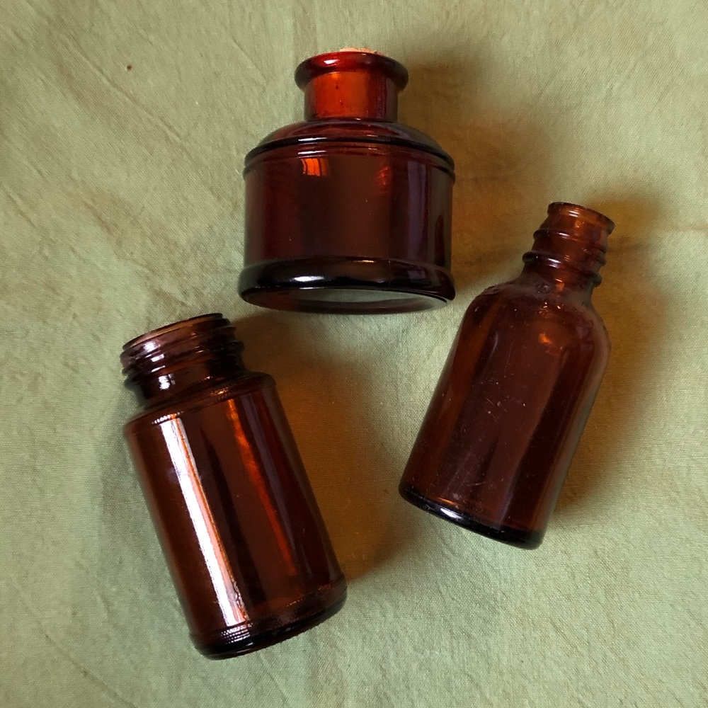 Brown Glass Bottle Lot